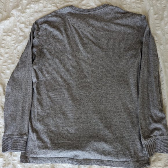 Weatherproof Vintage Henley Long Sleeve Gray Shirt - Picture 4 of 5